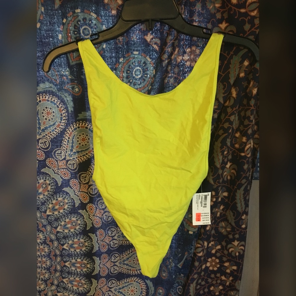 AA neon green bodysuit